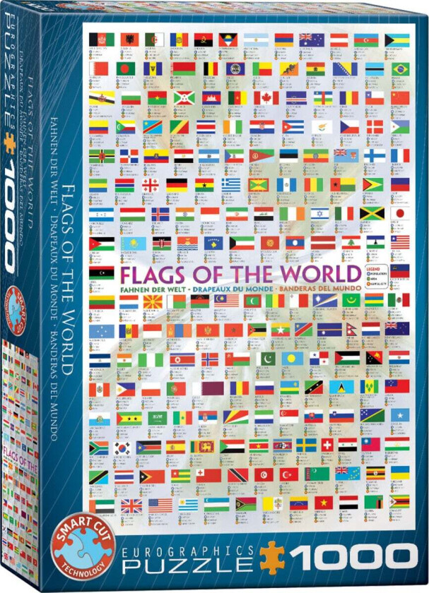 Puslespill 1000 Flags Of The World Eurographics