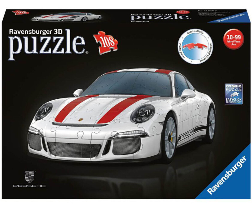 3d Puslespill 108 Brikker - Porsche 911 Gt3