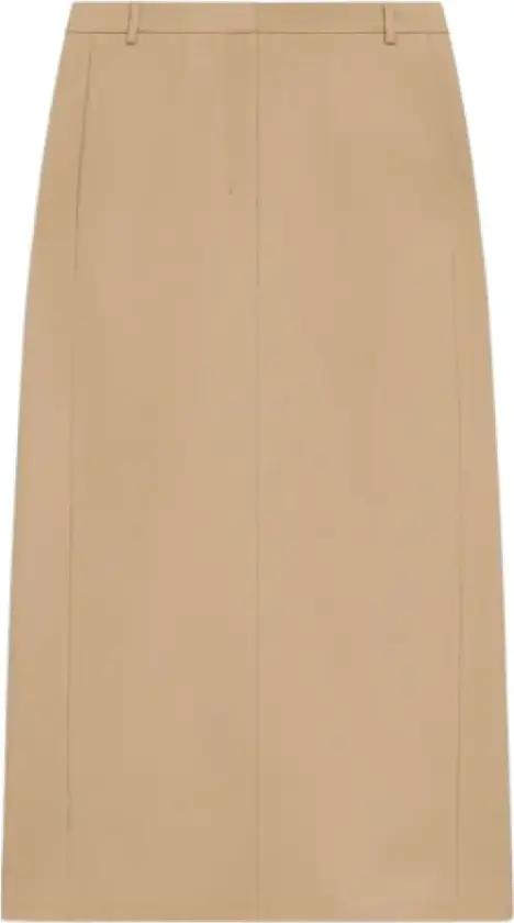 Dame, Skjørt, Brun, 2XS
