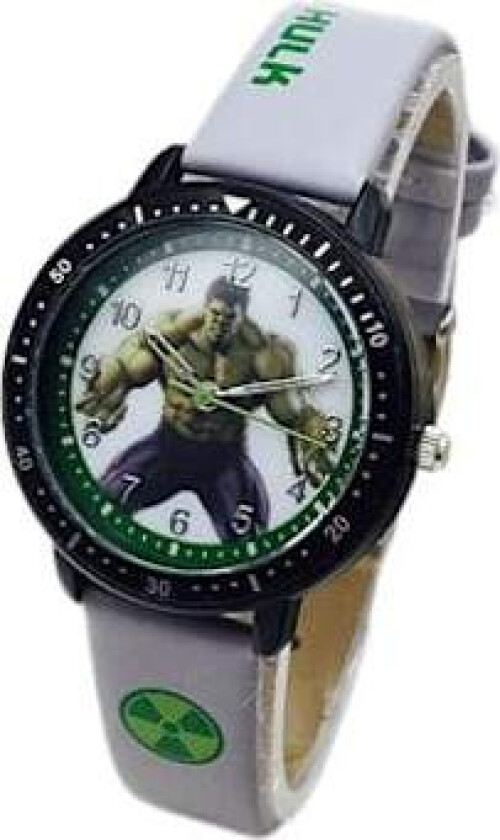 Barneklokke grå Hulk analog armbåndsur plastreim klokke Hulken