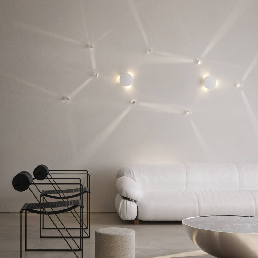 LED-vegglampe RAINBOW, hvit, Ø 18 cm, plast