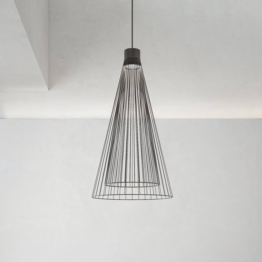 LED-hengelampe Ikonika, svart, Ø 40 cm, metall