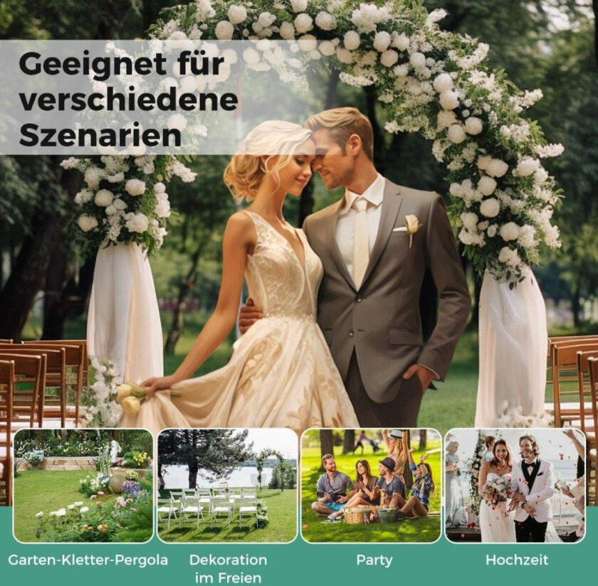 Rosebue metallhagebue for klatreplanter espalierbue til bryllupsfest i bakgården 143 x 40 x 234 cm