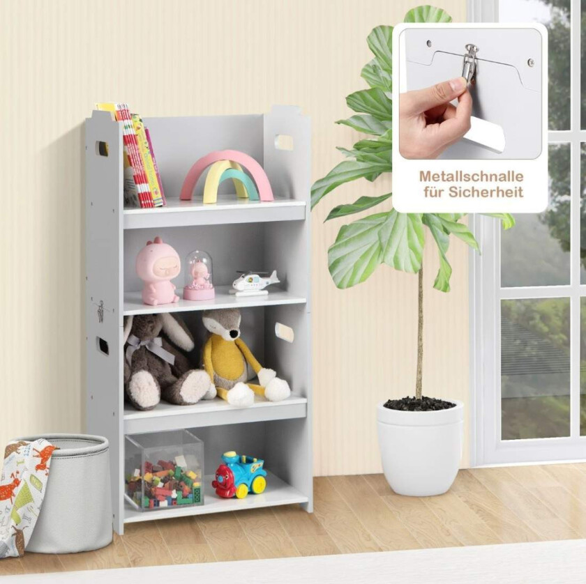 3-delt sett med bord og stoler for barn 4-i-1 aktivitetsbord med 2 stablebare stoler grå og hvit