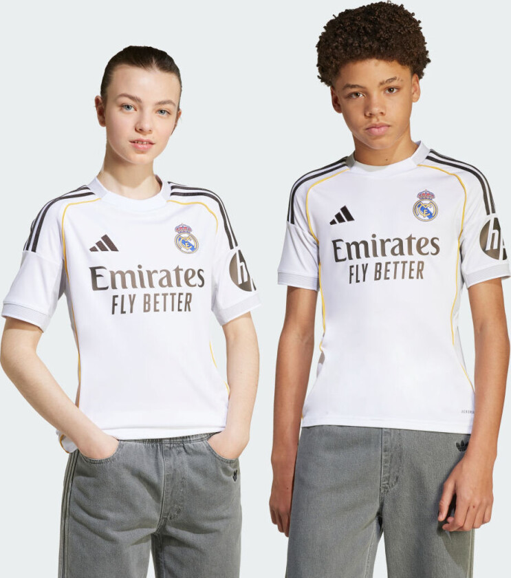 Real Madrid Hjemmedrakt 2025/26 Barn - adidas, størrelse 128 cm