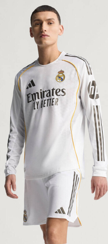 Real Madrid Hjemmedrakt 2025/26 Langermet Authentic - adidas, størrelse Small
