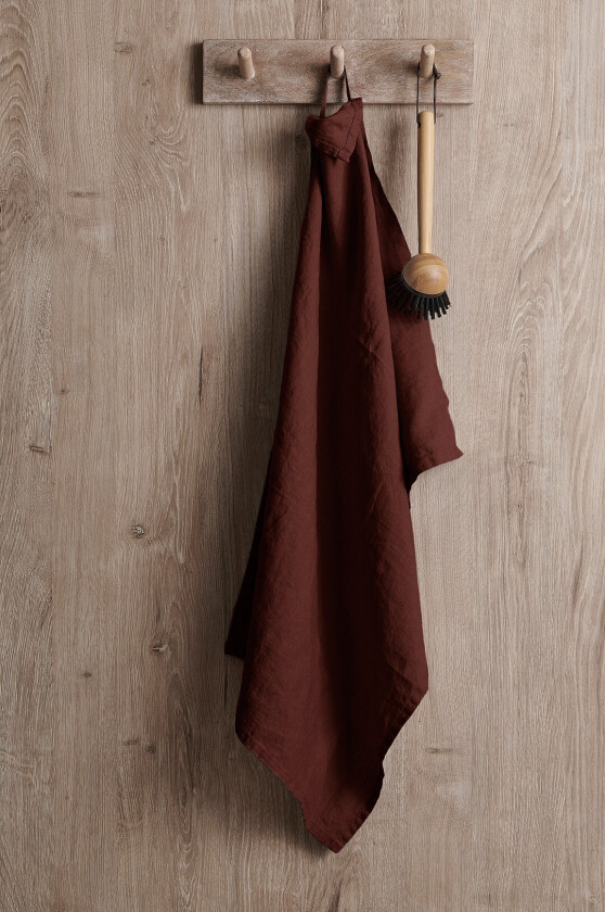 Kjøkkenhåndkle Malva i 100% lin - Rød