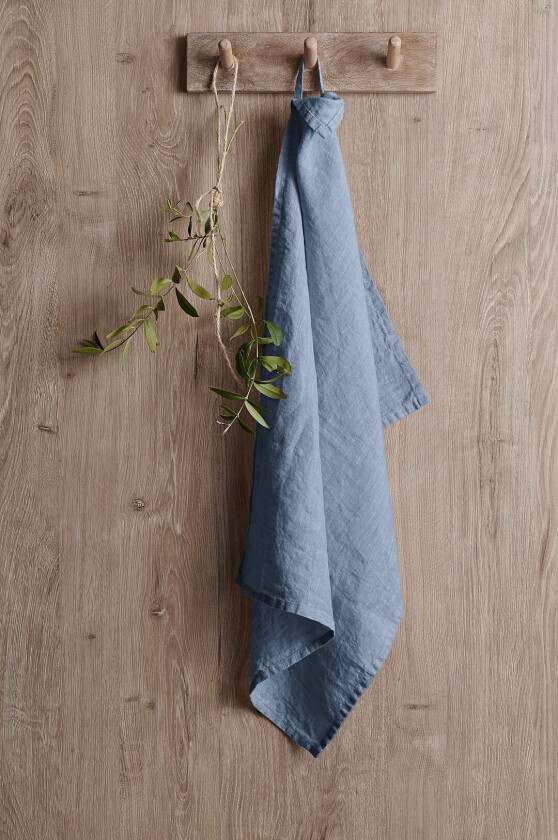 Kjøkkenhåndkle Malva i 100% lin - Blå