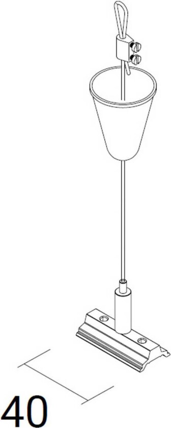opphengssystem SQUARE 48 V svart, lås pendel 2 m