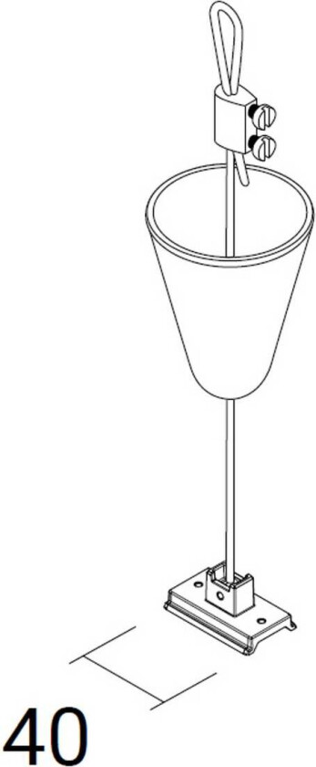 opphengssystem SQUARE 48 V, svart, pendelhøyde 200 cm