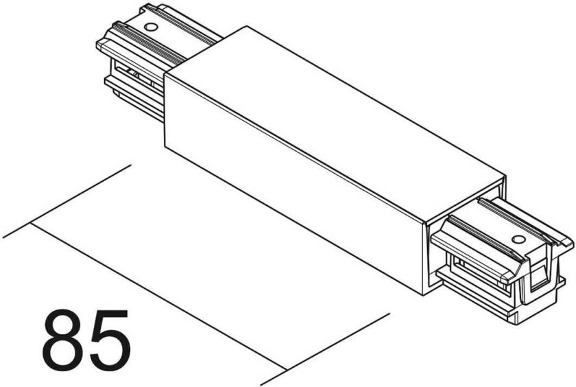 mellomtilkobling SQUARE 48 V, hvit, plast