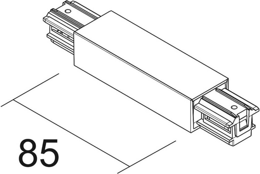 mellomtilkobling SQUARE 48 V, svart, plast