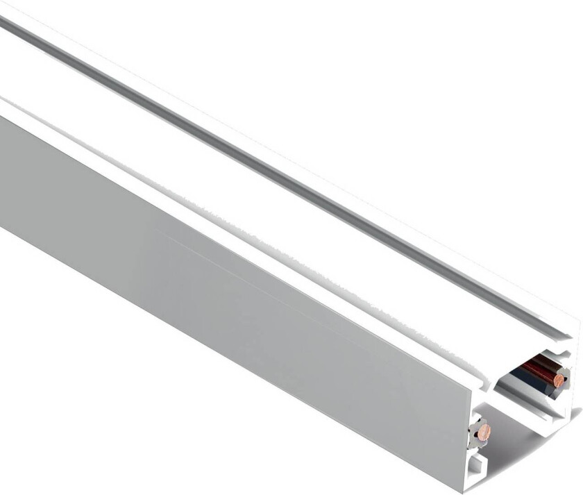 strømskinne SQUARE 48 W, hvit, lengde 100 cm, metall