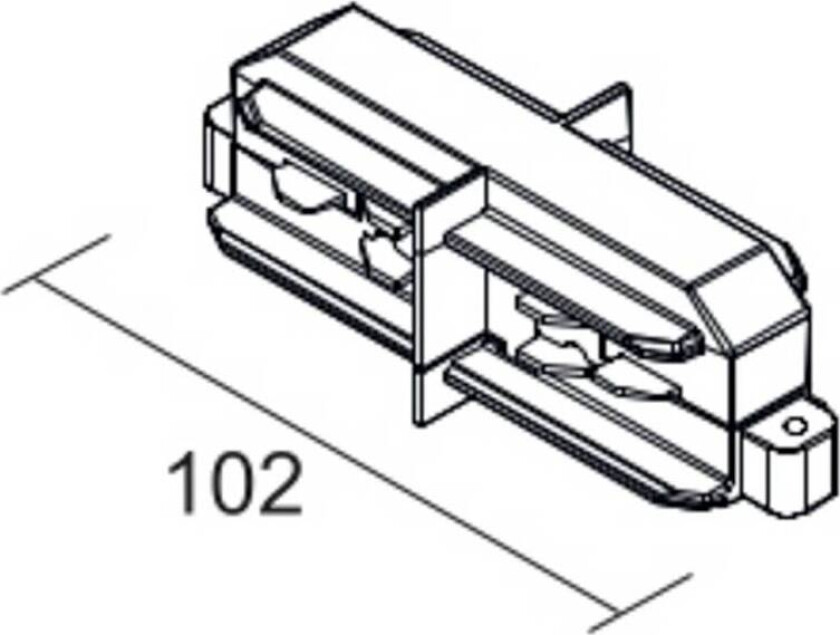 Langsforbindelsesstykke LKM DALI, hvit, strømskiller, 3-fase