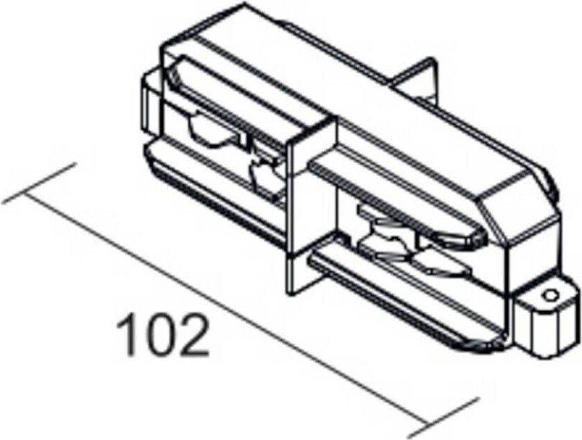 Langkobling LKM DALI, svart Strømskiller 3-fase