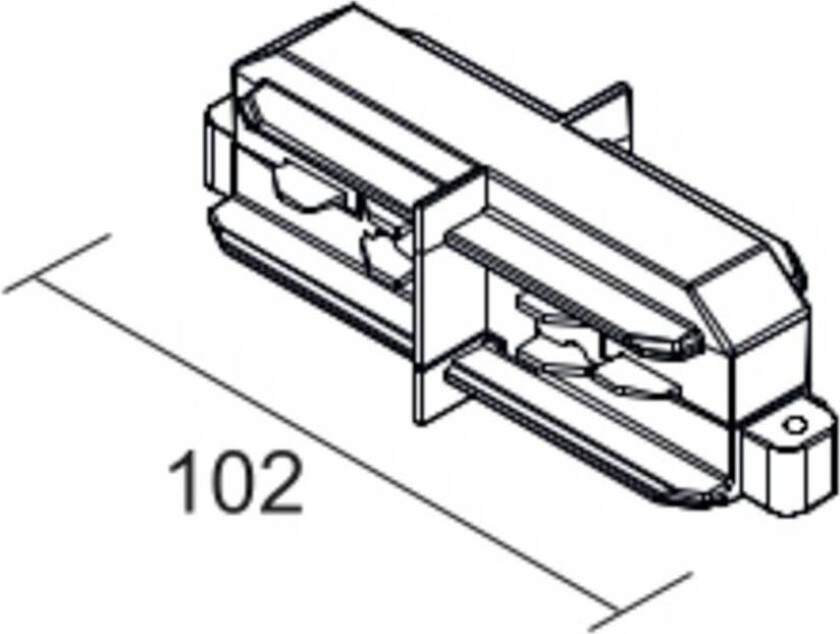 Langsforbindelsesdel LKM DALI, hvit, strømførende, 3-fase