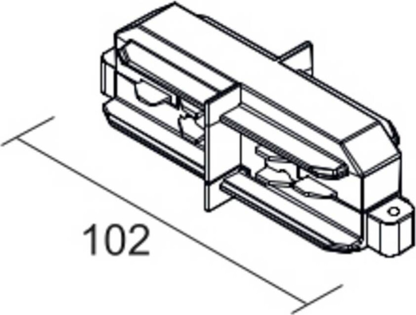 Langkobling LKM DALI, svart strømførende 3-fase