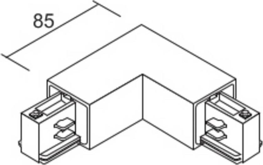L-kobling LKM DALI, svart, leder venstre, 3-fase