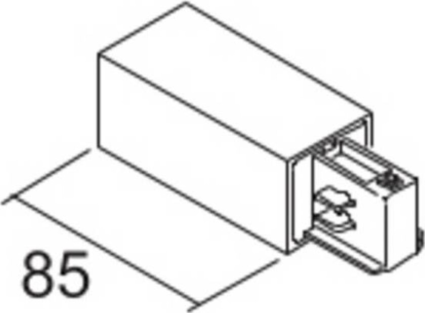 innmating venstre LKM DALI, hvit, 3-fase, plast