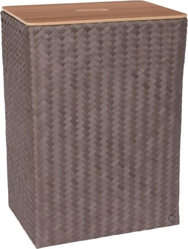 Grand superb skittentøyskurv m/lokk 44x31x60 cm taupe