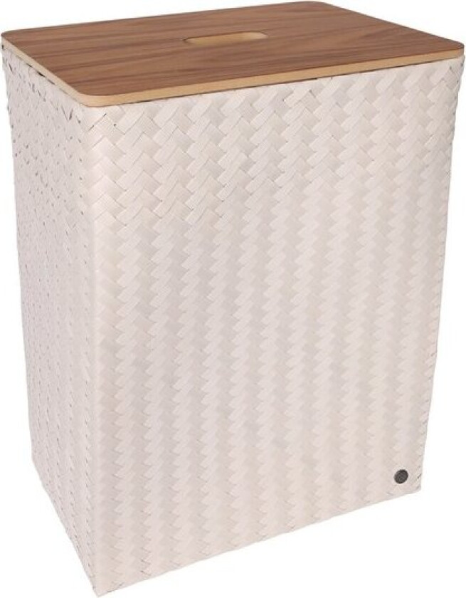 Grand superb skittentøyskurv m/lokk 44x31x60 cm champagne