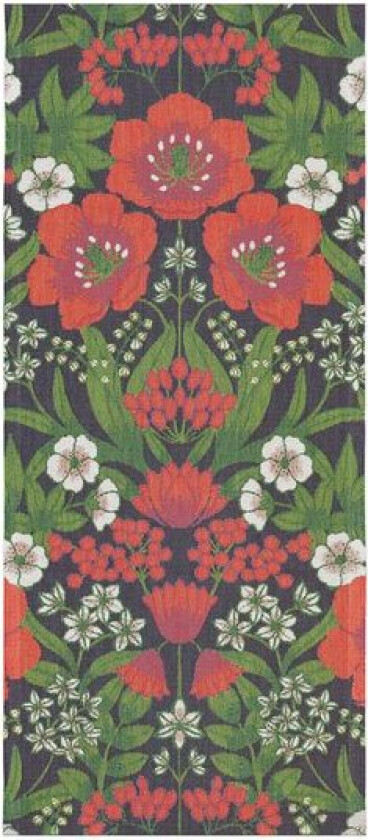 Julblomster bordløper 35x80 cm rød