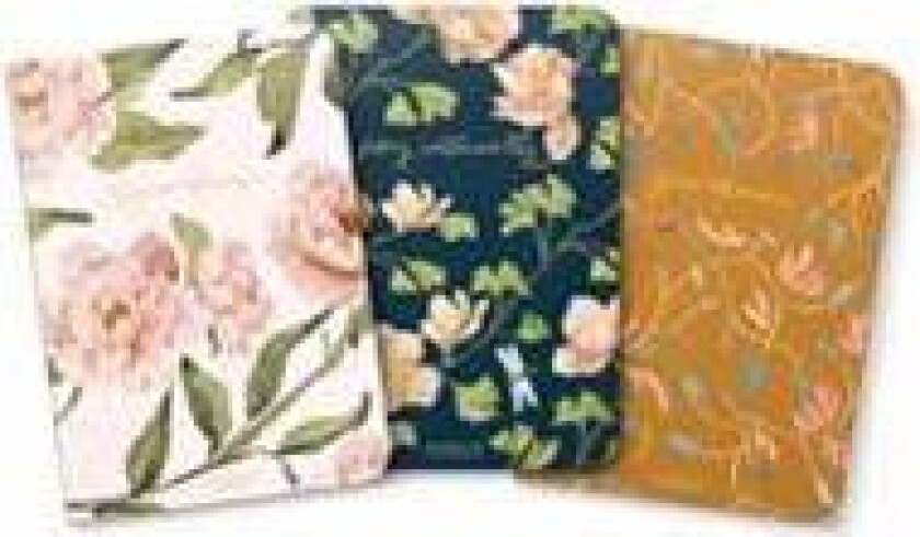 GraceLaced Lined Notebooks, Set of 3, Rejoice, Pray, Give