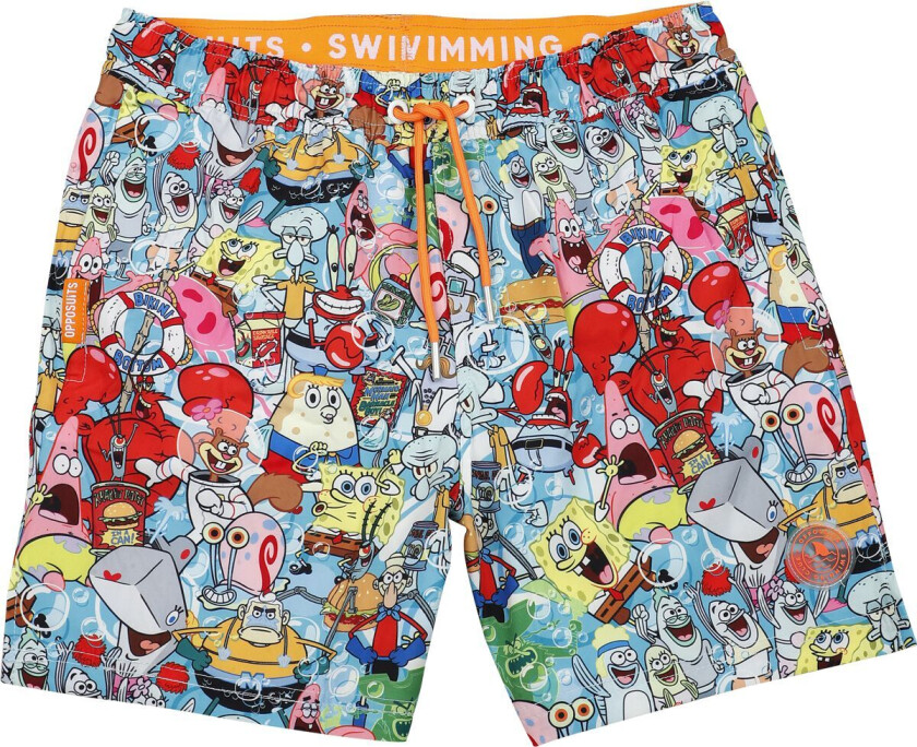 SpongeBob SquarePants Badeshorts - OppoSuits - Frenzy - S til XXL - Herrer - flerfarget