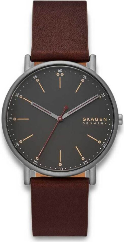 Nubuck SKW6860 - Kvarts - Grå - Herreklokker - Skinn - Mineral