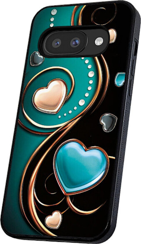Google Pixel 9A - Deksel/Mobildeksel Hjerter
