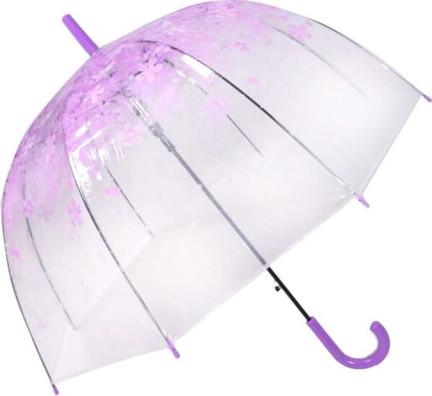 Kvinners gjennomsiktig boble paraply - Automatisk åpen gjennomsiktig kuppel paraply