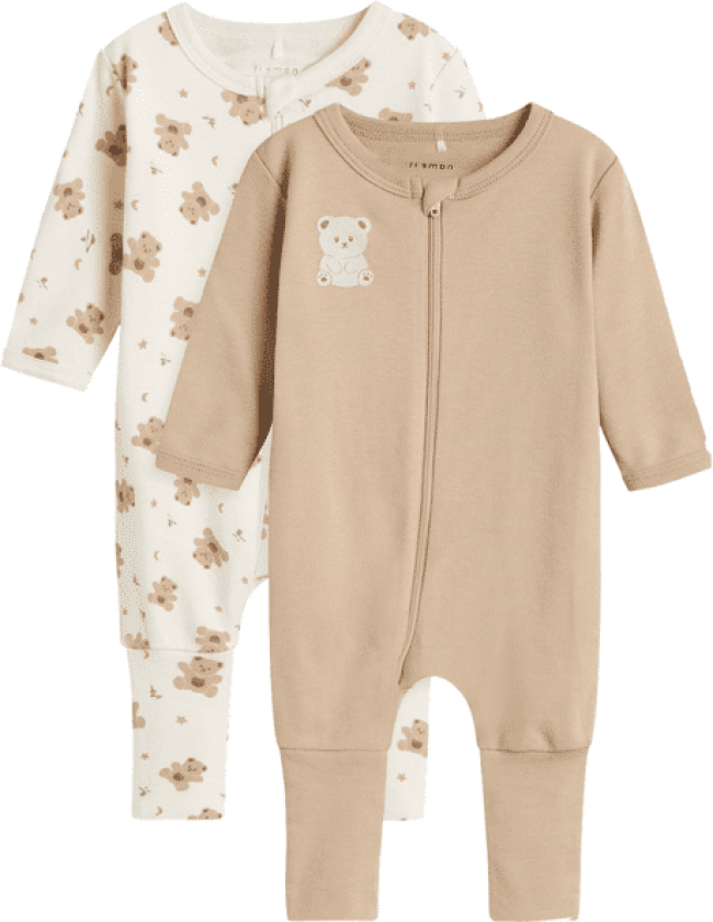 Name It Nbnnightsuit 2-pack heldress, Jet Stream/Bear