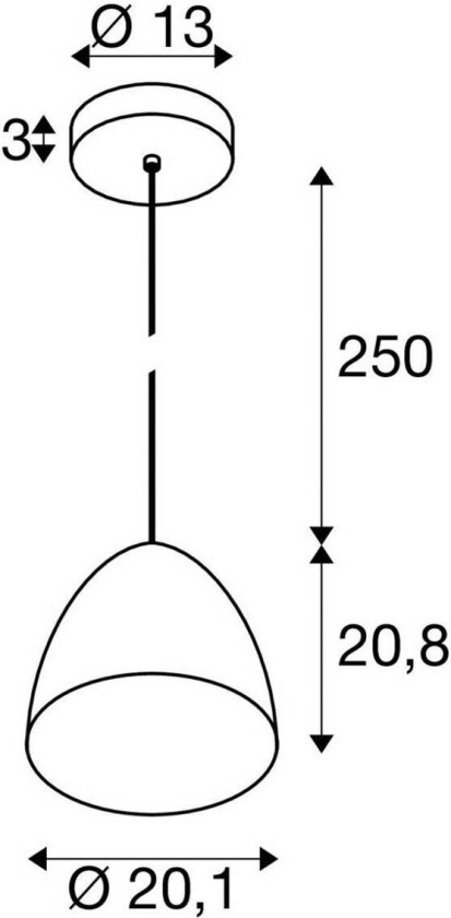 hengelampe Para Cone, Ø 30 cm kobberfarget/hvit
