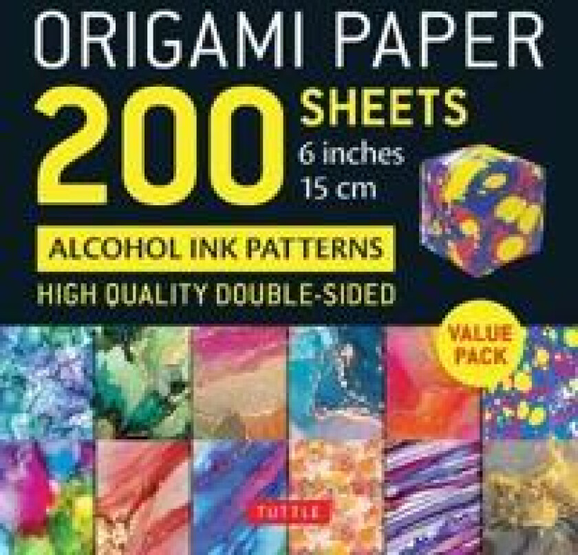 Origami Paper 200 sheets Alcohol Ink Patterns 6' (15 cm)