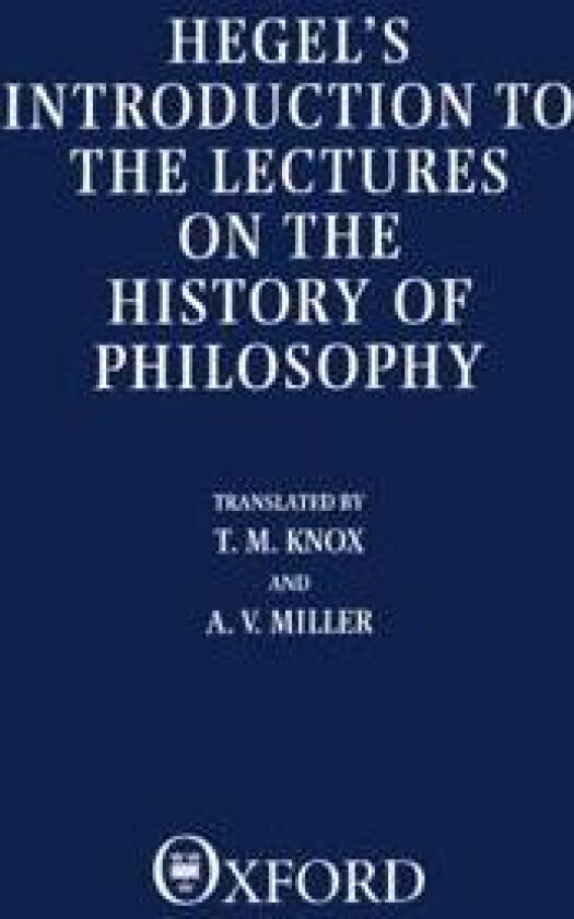 Introduction to the Lectures on the History of Philosophy