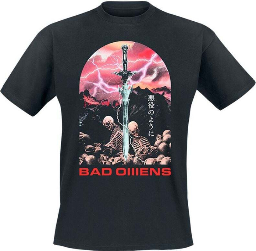 T-skjorte - Fantasy Sword - S til 4XL - Herrer - svart