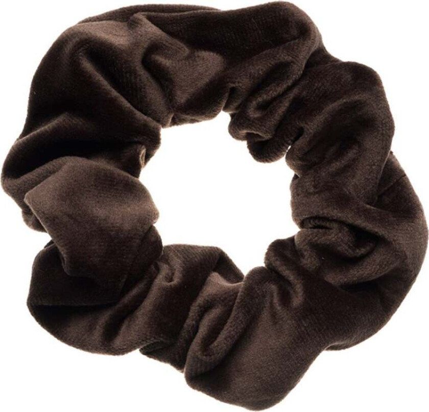 Velvet Scrunchie Chocolate Brown