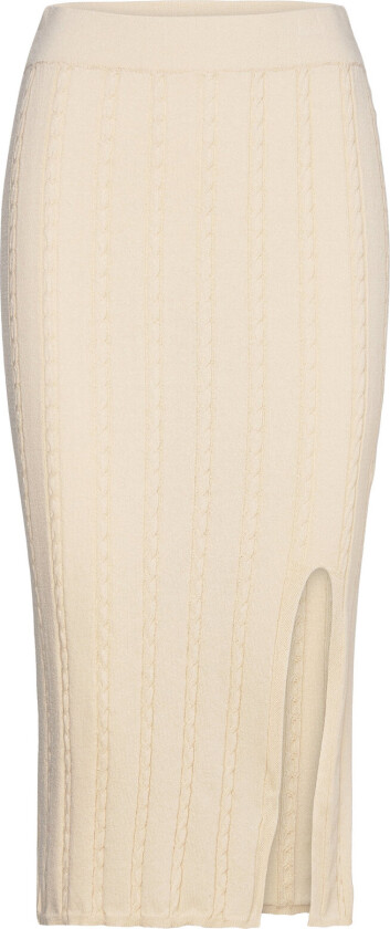 Carltonmd Skirt Knelangt Skjørt Beige Modström