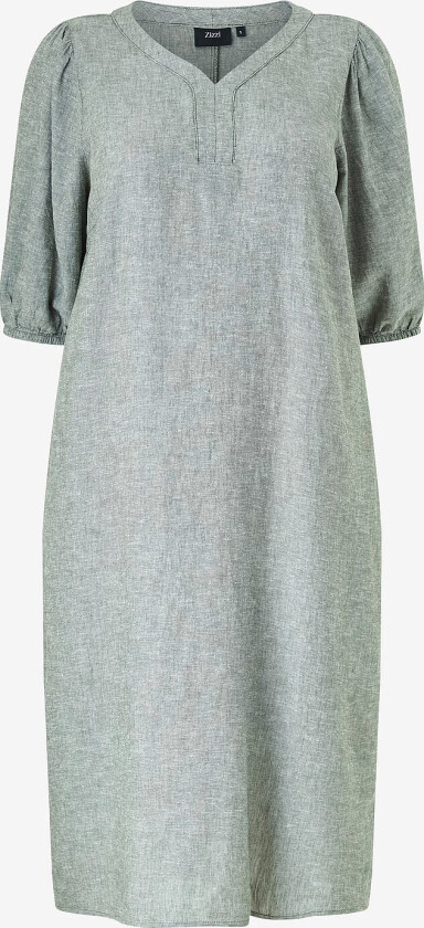 Kjole i lin vLina Dress - Grønn