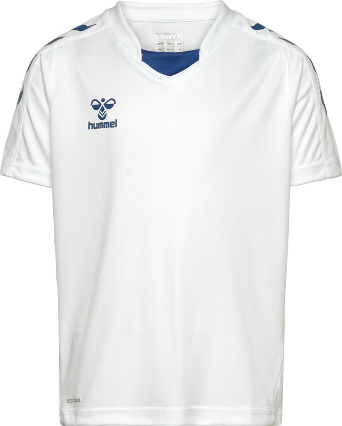 Spillerdrakt Core - Hvit/Blå Barn, størrelse 116 cm