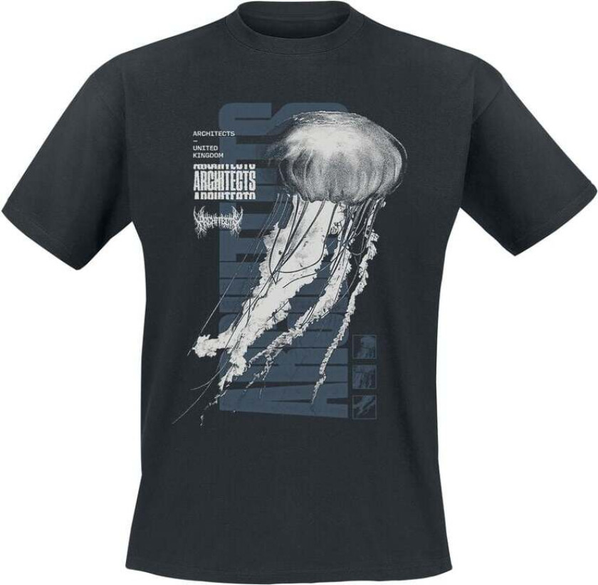 T-skjorte - Jellyfish - S til 4XL - Herrer - svart