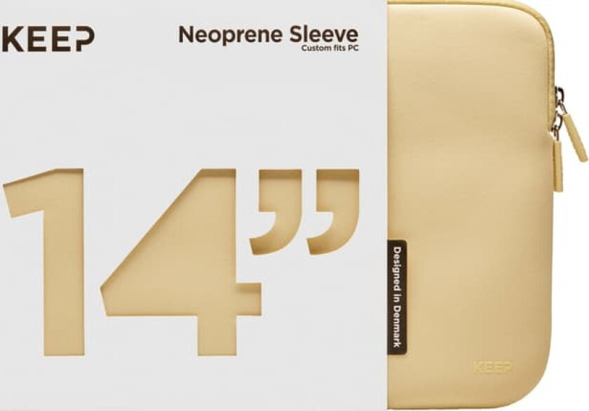KEEP 14’’ neoprenetui for bærbar PC (chardonnay)