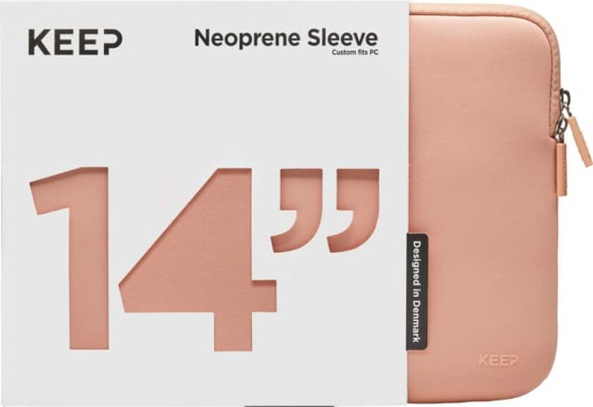 KEEP 14’’ neoprenetui for bærbar PC (coral pearl)