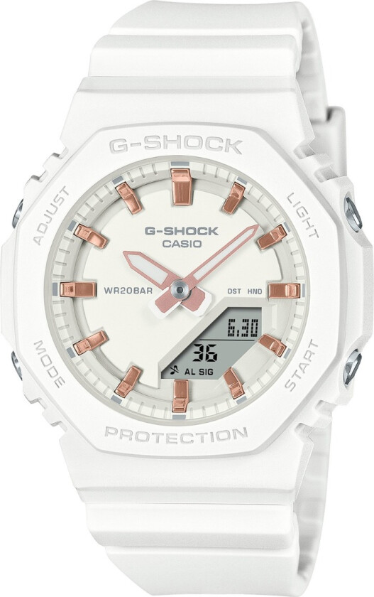 G-Shock GMA-P2100M-7AER - Anadigi - Hvit - Unisex - Resin - Mineral