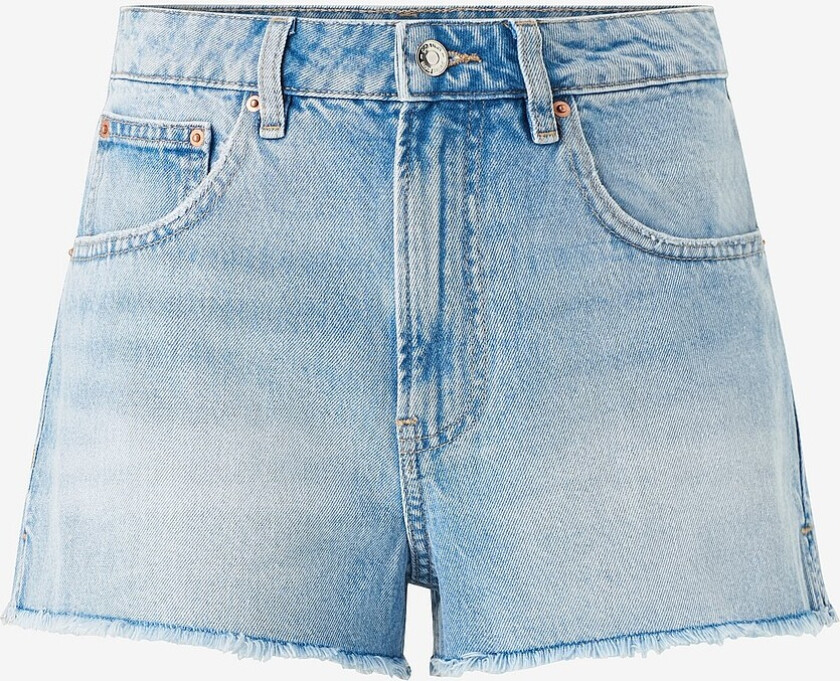 Jeans-shorts Slit Denim Shorts - Blå