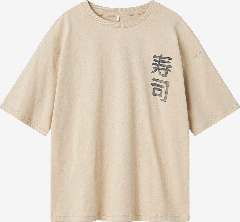T-skjorte nkmKane SS Rlx Top PS - Beige