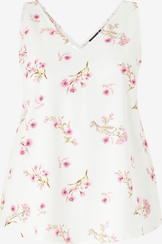 Topp caAnni S/L V-neck - Hvit