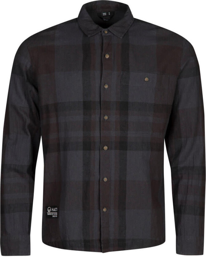 Men's Hiker Trekking Shirt Black Sand Grey Print