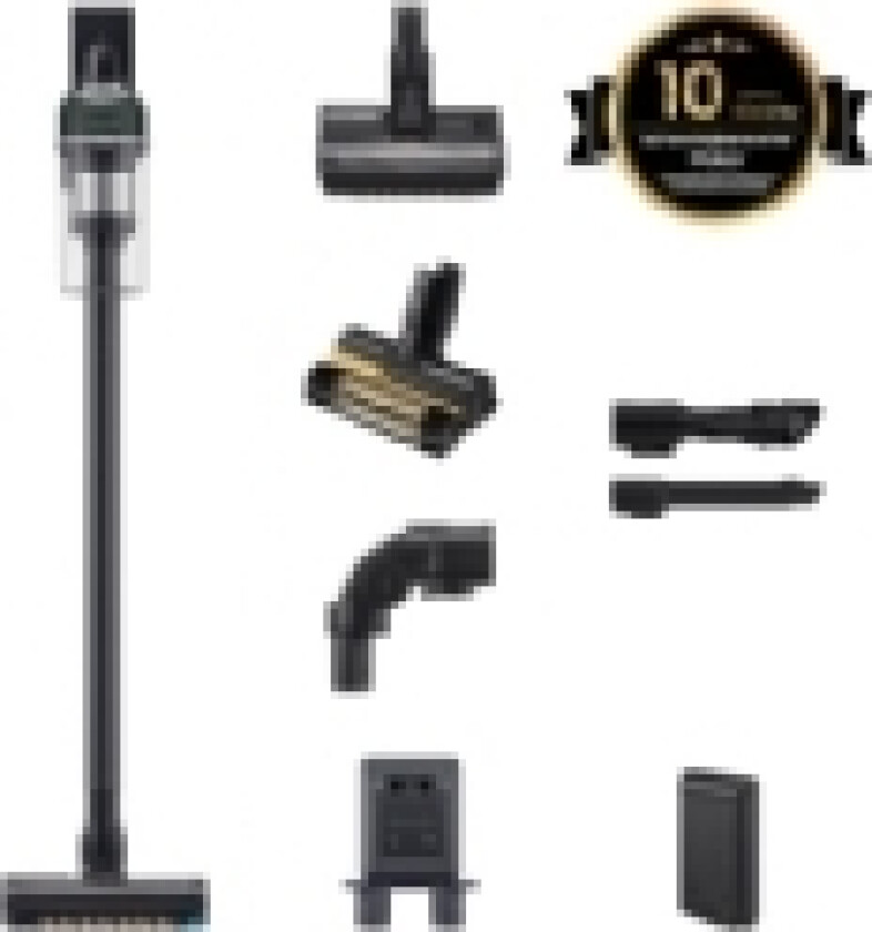 VS20C85G2TN, 2-i-1 stavstøvsuger, Uten pose, Kromfarget, Sort, Rektangulær, Tørr, Multi-syklonisk