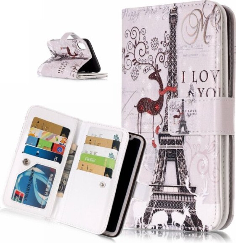 iPhone XS Max Deksel 9 Kortspor - Eiffeltårnet
